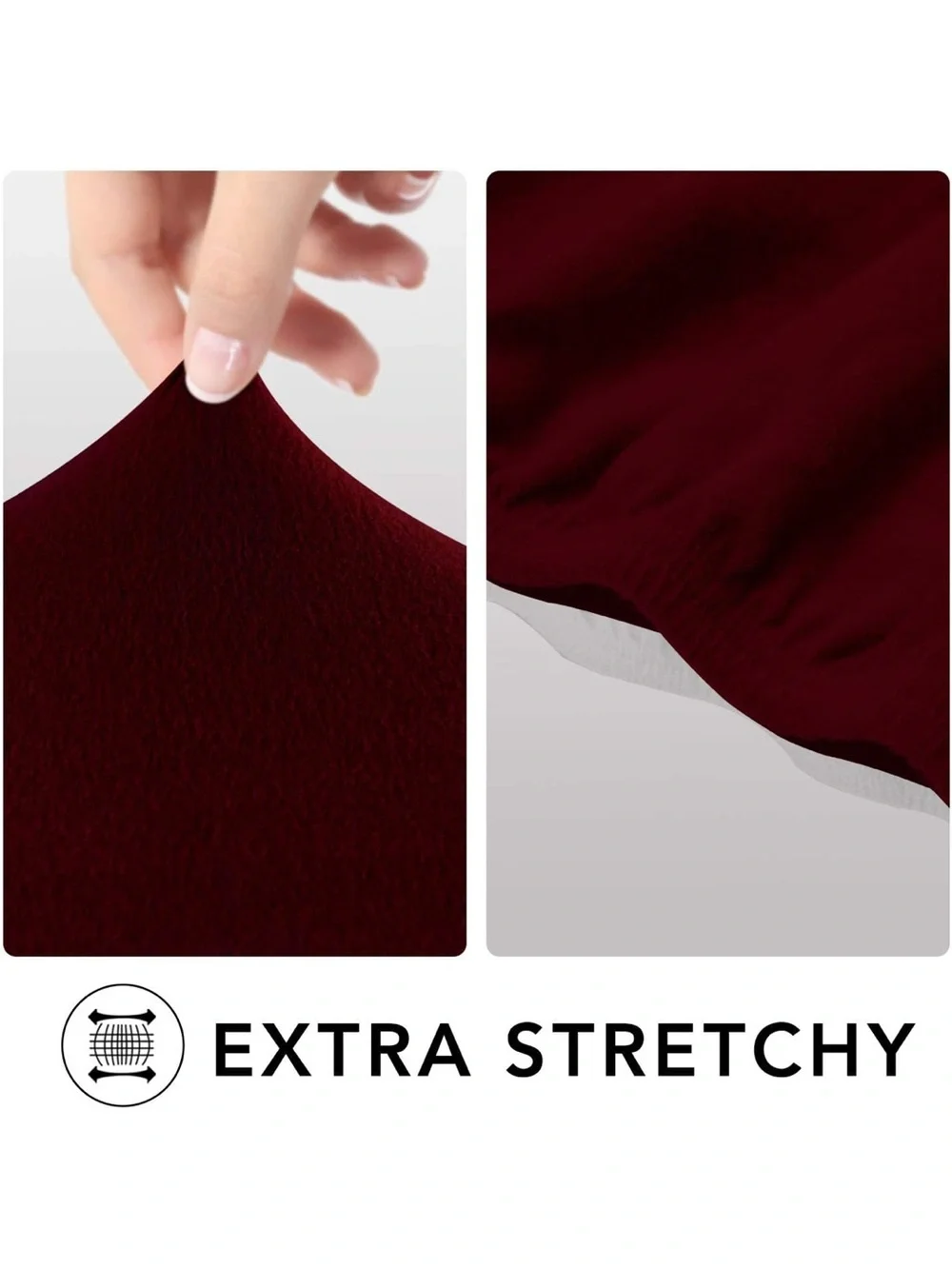 Elastic Fitted Furniture Cover in Deep Burgundy